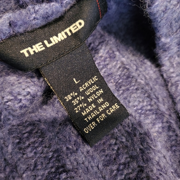 The Limited Vintage Purple Ribbed Knit Cardigan - Size L - Picture 4 of 10